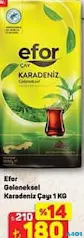 EFOR GELENEKSEL KARADENİZ SİYAH ÇAY 1 KG fiyat ve kampanya bilgisi